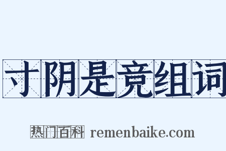 寸阴是竞组词是什么意思的图片